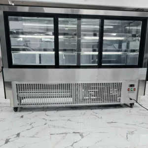 BRAND NEW SLIDING DOORS DISPLAY FRIDGE FOR CAKES, FRUITS, SWEETS, ETC. 180 CM.