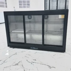 BRAND NEW 3 SLIDING DOORS BACK BAR COOLER. 300 LITRES.