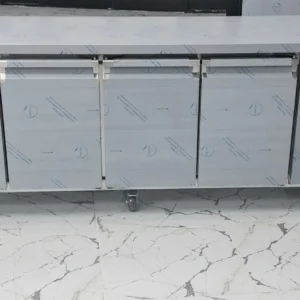BRAND NEW COMMERCIAL STAINLESS STEEL 4 DOORS PIZZA PREP TABLE FRIDGE..2 METER..
